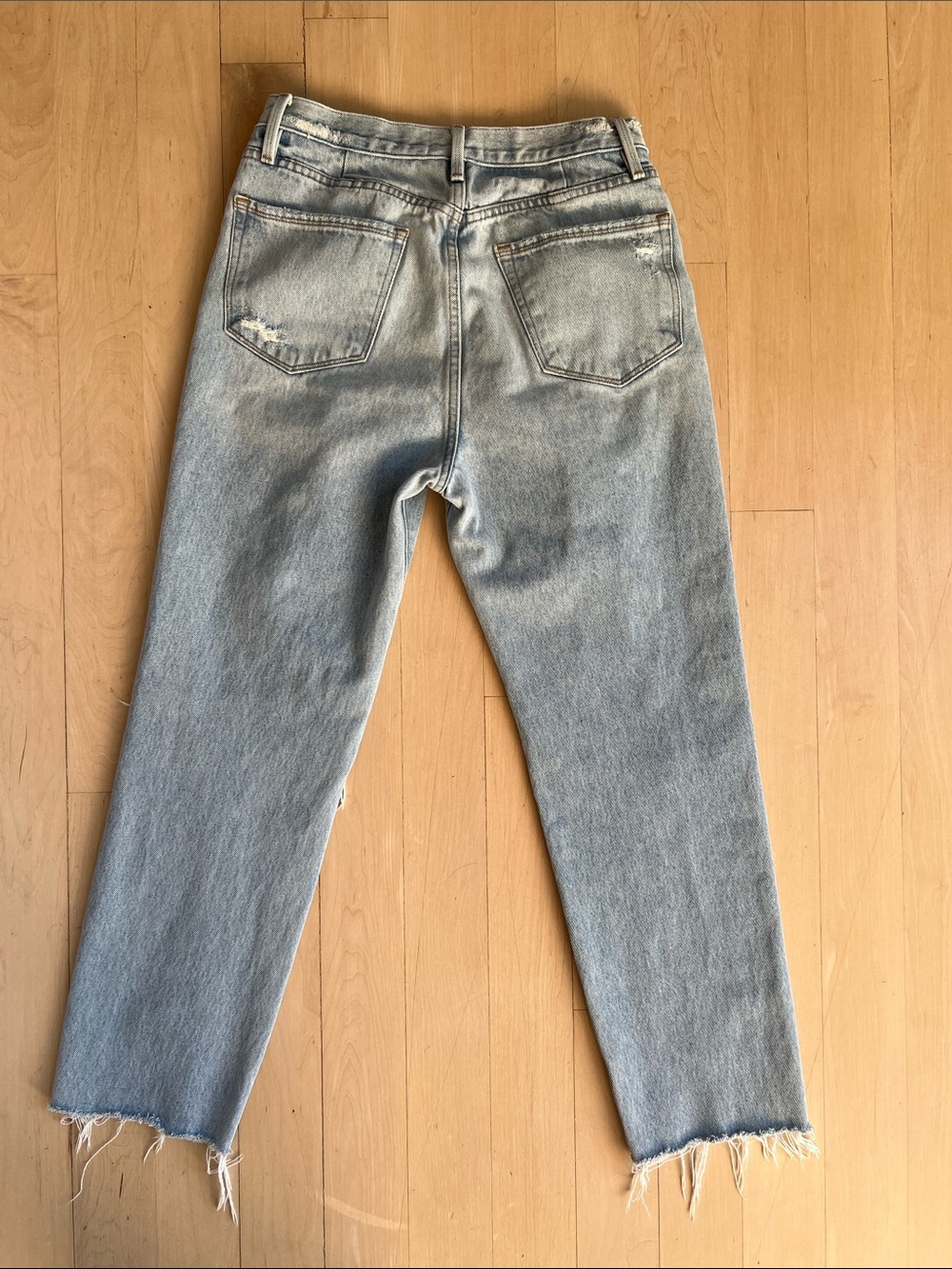 Frame Denim Light Blue Distressed Ankle Jeans - Picture 2 of 5